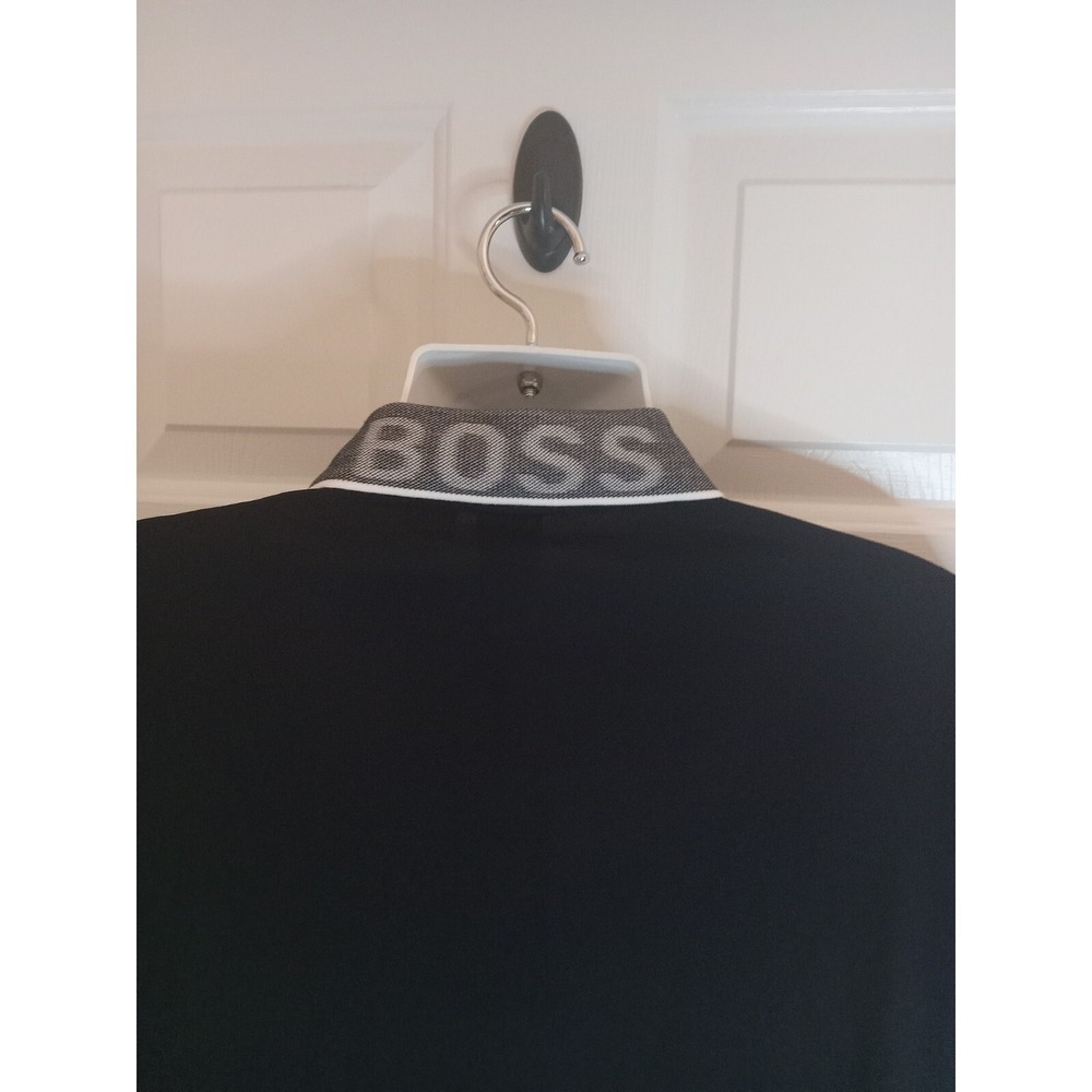 New Hugo BOSS  Polo Mens Dark Blue  Prout 26 Polo Shirt 2xl Boss Spell out - Picture 7 of 16